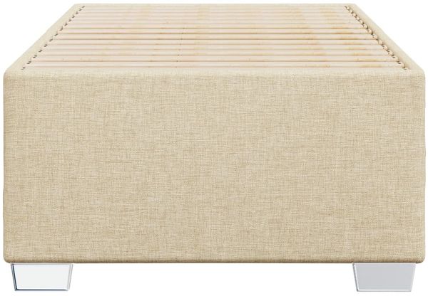 vidaXL Bettgestell ohne Matratze Creme 80x200 cm Stoff 3284434 Bild 4