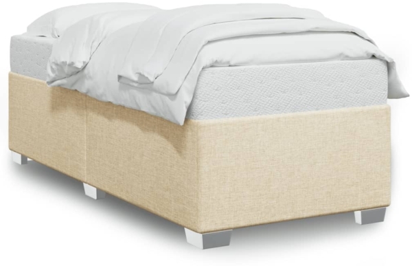 vidaXL Bettgestell ohne Matratze Creme 80x200 cm Stoff 3284434