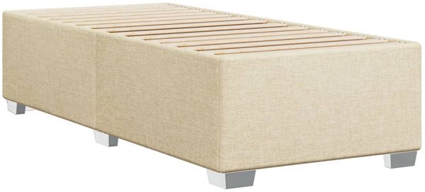 vidaXL Bettgestell ohne Matratze Creme 80x200 cm Stoff 3284434 Bild 6