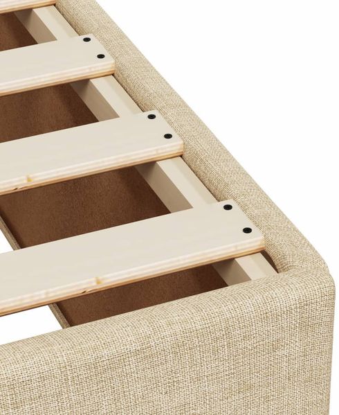 vidaXL Bettgestell ohne Matratze Creme 80x200 cm Stoff 3284434 Bild 7