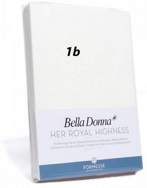 Formesse Spannbettlaken Bella Donna Jersey Spannbetttuch 1B Wollweiß, Gummizug: Flexima Rundummgummi, Rundumgummi, morgens noch faltenfrei
