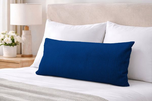Amilian Kissenbezüge Kissenbezug 40x80 cm - Kopfkissenbezug Sofakissenbezug Kissenhülle, Cord-Optik, weich, Hotelverschluss ohne Reißverschluss