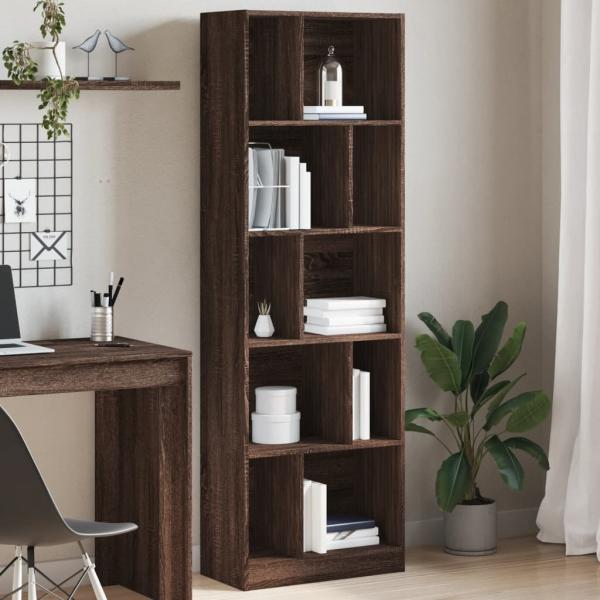 vidaXL Bücherregal Braun Eichen-Optik 57x28,5x174 cm Holzwerkstoff 847995