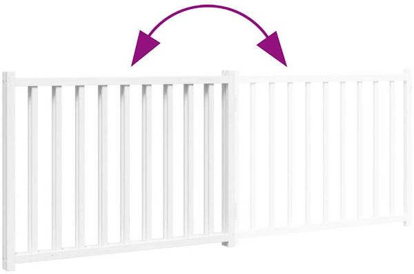 vidaXL 2-tlg. Hundetor Faltbar Weiß 160 cm Massivholz Tanne 352280 Bild 7