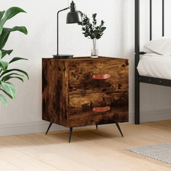 vidaXL Nachttisch Räuchereiche 40x35x47,5 cm Holzwerkstoff 827254