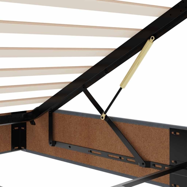 vidaXL Ottoman-Bett mit Matratze Dunkelgrau 90x190 cm Samt 3311814 Bild 10