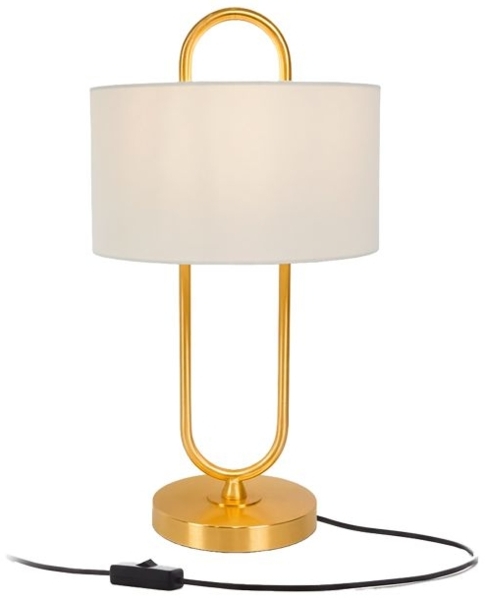 Tischlampe U-Form mit Leinenschirm 10052487_613