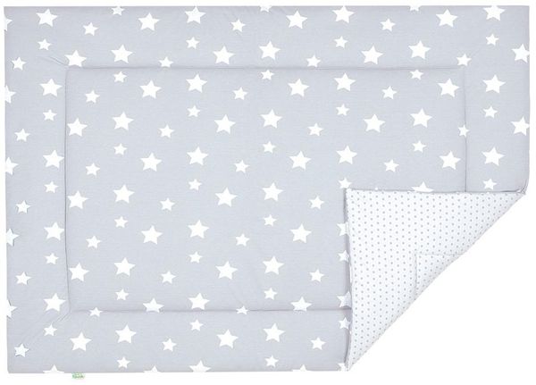 Odenwälder 'White Stars' Krabbeldecke grau, 100x135 cm