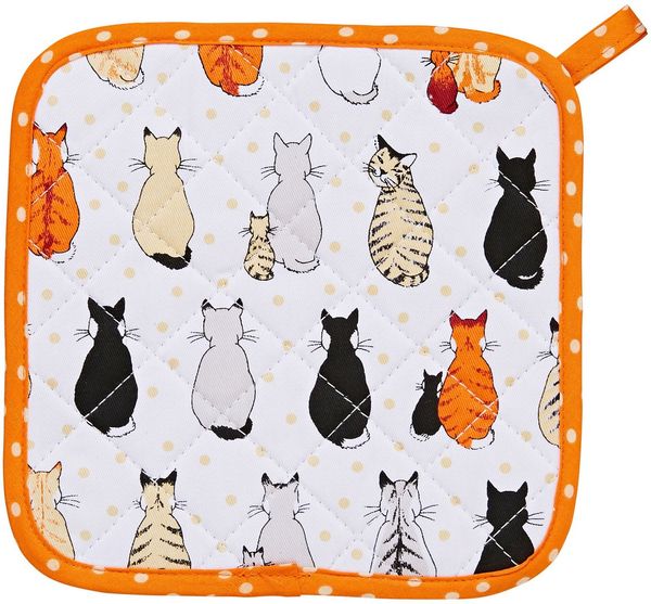Ulster Weavers Topflappen Cats in Waiting, (Set, 1-tlg, 1-teilig), 1x Topflappen hitzebeständig wattiert Pfannen Untersetzer ca. 21x21cm