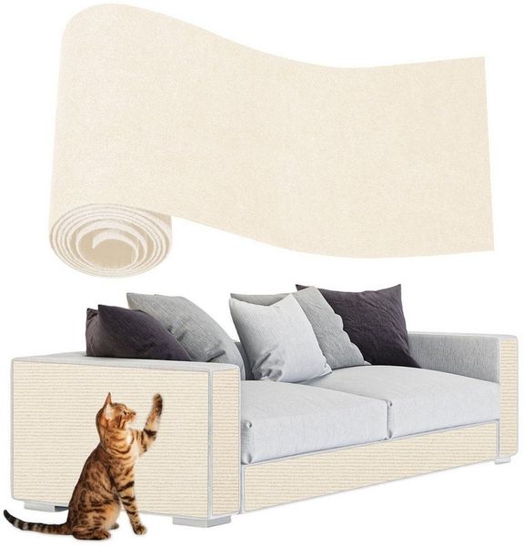 Agger Kratzmatte Katze Wand Kratzschutz Sofa Schutz Selbstklebende Kratzteppich, Kratzmatte Sofa Schutz DIY Krallen Katzen Teppich
