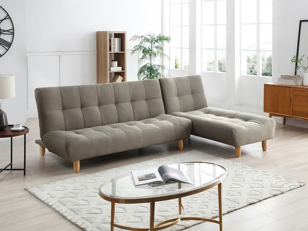 Vente-unique - ESTEBAN Sofa Stoff Schokoladenbraun - B 165 cm97 cm x H 87 cm x L 84 cm182 cm