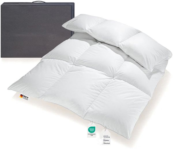 Extra warme 100% Winter Daunendecke sibirische Daunen 135x200 1200g BB