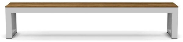 Gartenbank Careser aus Teakholz und Edelstahl - Breite: 150 cm