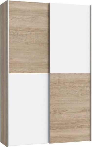 INOSIGN Wäscheschrank Ozzula, Mehrzweckschrank, Schwebetürenschrank, Garderobenschrank (B/H/T ca. 120/190,5/42cm, 2 Türen, 6 Einlegeböden) FSC® zertifiziert, variable Inneinteilung, 42cm tief, Made in Europe