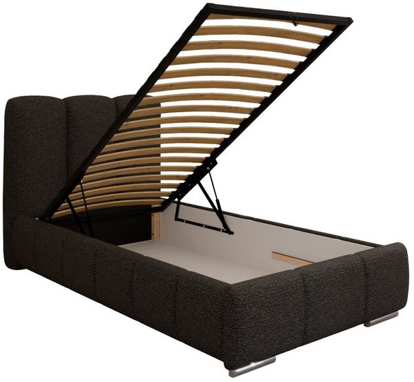 PANDA MÖBEL GmbH Polsterbett ZAIRA Elegantes Polsterbett für modernen Wohnstil (Polsterbett mit Kopfteil und wählbarem Matratzen Härtegrad), 90x200cm 100x200cm 120x200cm