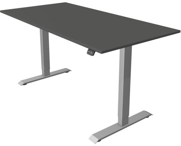 Kerkmann Schreibtisch Sitz-Stehtisch MOVE 1 silber 160x80x74-123cm elektr. höhenverstellbar anthrazit