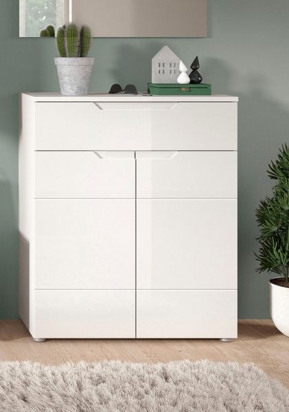 Home affaire Schuhkommode CAPRI, Höhe 97cm, 2 Türen, 1 Schubkasten, ink. eingefasster Griffmulde, Schuhschrank, Kommode, Anrichte, Sideboard, Schrank, Dielenschrank
