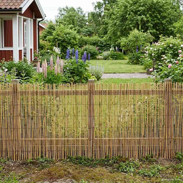 vidaXL Gartenzaun Kohlenstoff 400 x 100 cm Schilf 42031259