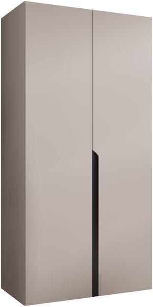 Kleiderschrank Veluna I 100 (Farbe: Cashmere / Cashmere + Schwarz)