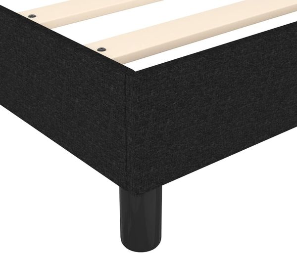vidaXL Polsterbett, Stoff, 25,0 cm, Schwarz, 100x200 cm, mit Lattenrost, Schwarz Bild 7