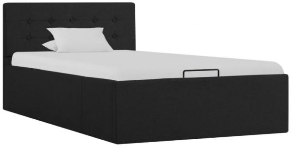 vidaXL Stauraumbett Hydraulisch Dunkelgrau Stoff 100×200 cm 285571