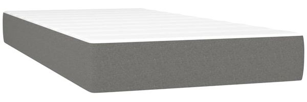 vidaXL Boxspringbett mit Matratze Stoff Dunkelgrau 200x200 cm, Härtegrad: H2 [3136542] Bild 6