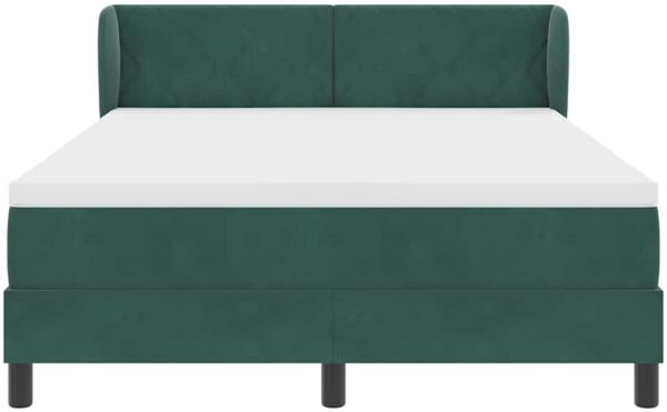 vidaXL Boxspringbett mit Kopfteil Dunkelgrün 140 x 200 cm Samt 3340445 Bild 7