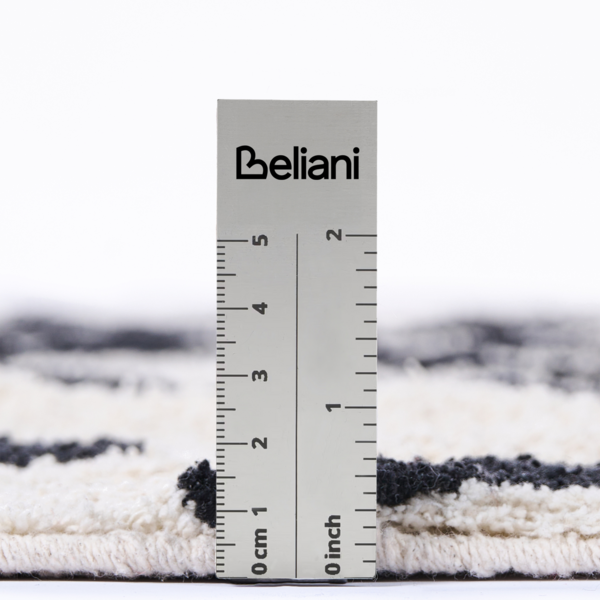 Teppich Baumwolle beige schwarz 160 x 230 cm geometrisches Muster Kurzflor ELDES Bild 6