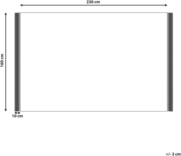 Teppich Baumwolle beige schwarz 160 x 230 cm geometrisches Muster Kurzflor ELDES Bild 2