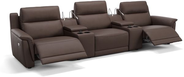 Sofanella Heimkinosofa MALITO 3-Sitzer Kinocouch Homecinema in Braun