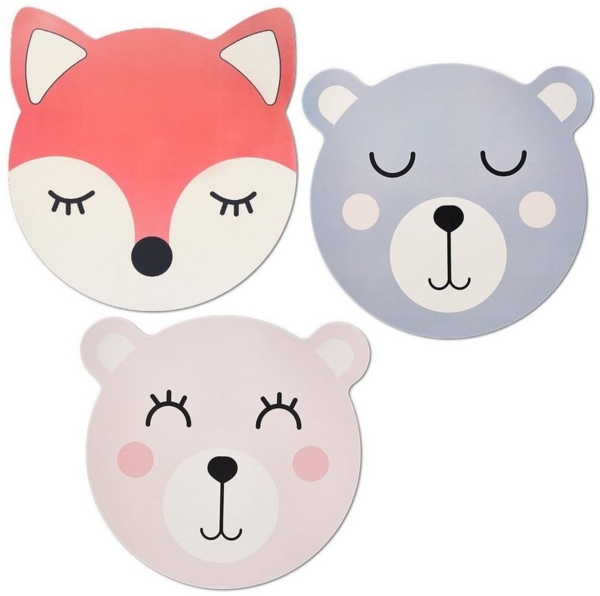 Zeller Present Platzset Bär, (1-St), Kunststoff, rosa, Ø38 cm (1 Stück)