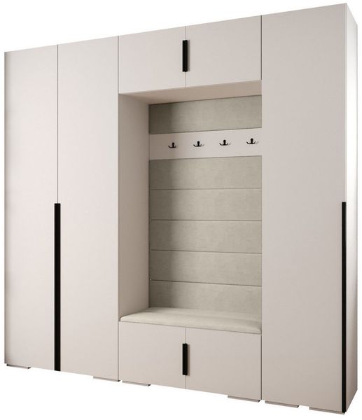 ABIKS MÖBEL Kompaktgarderobe INOVA 1 SATZ 8 Möbelset, Garderobe mit Kleiderstange und Regalen