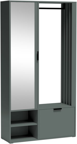 AX LIVING Garderobe Flur Milanoir 100cm mit Spiegel Modern Green Stone