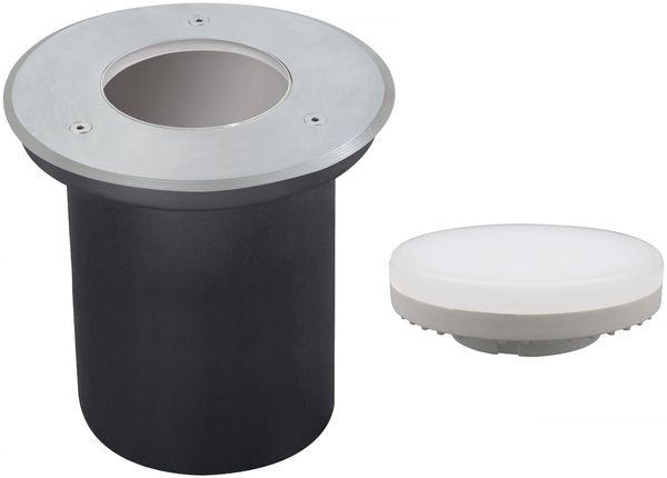 Paulmann Boden-Einbauleuchten 520 lumen IP67 LED 7W 230V GX53 140mm Edelstahl Bodenlampe