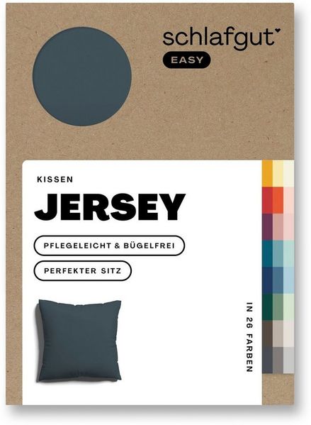 Schlafgut 'Easy' Kissenbezug, Jersey, Grey Deep, 40x40 cm Bild 3