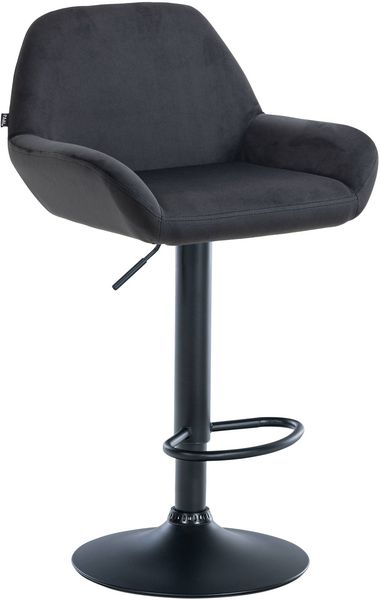 Barhocker Braga Samt schwarz [320903]