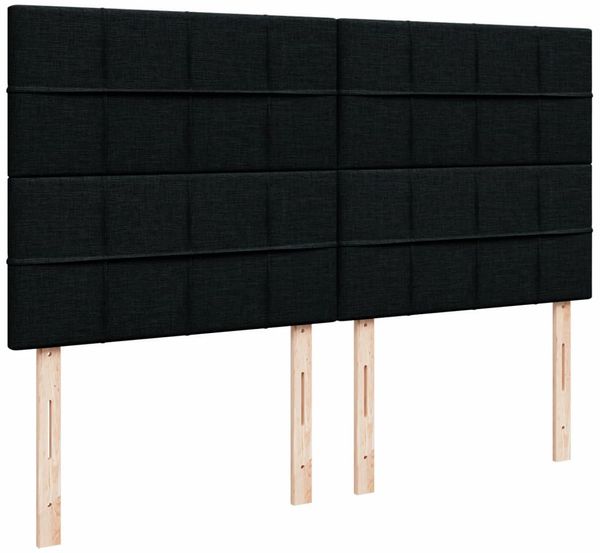 vidaXL Boxspringbett mit Matratze Schwarz 180x200 cm Stoff 3294437 Bild 9
