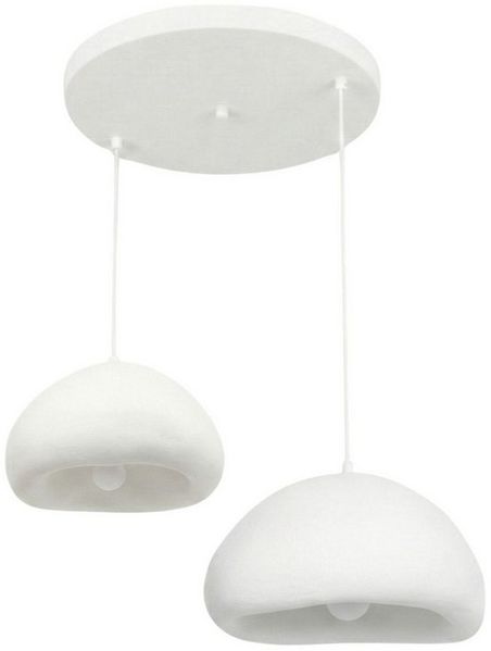 Opviq Pendelleuchte Loval, höhenverstellbar, boho deco, ohne Leuchtmittel, Fiberglas-Schirme,Hängelampe E27,Essplatzbeleuchtung