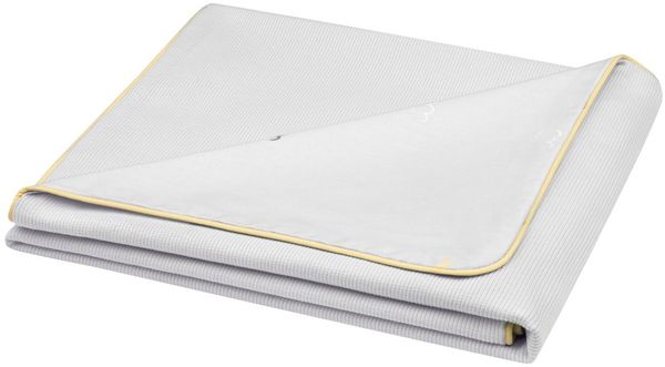 Kikka boo Baby-Sommerdecke 100 x 80 cm, 100% Baumwolle, Wendedecke, ab Geburt grau