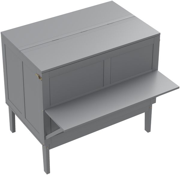 Graues Klappbett 90x200 cm Platzsparend Vertikalbett Einzelbett mit Stauraum Schrankbett Multifunktionsbett Jugendzimmer Singlebett Kleine Wohnung Raumwunder Platzwunder Fitnessbereich Home Gym Möbel Bild 7