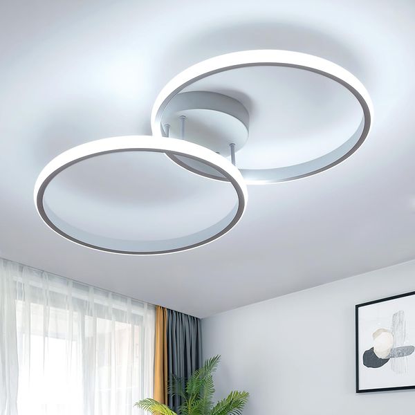 Toolight Deckenlampe LED, 30W 3375LM Deckenleuchte Modern Design Küchenlampe 6500K Kaltweiß, Schlafzimmerlampe, LED Lampe Decke für Schlafzimmer Wohnzimmer Küche Flur, 54CM