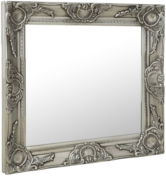vidaXL Wandspiegel im Barock-Stil 50x50 cm Silbern 320314