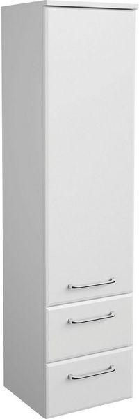 Saphir Midischrank Quickset Badschrank 35 cm breit, 1 Tür, 2 Schubladen, 2 Einlegeböden Badezimmer-Midischrank inkl. Türdämpfer, Griffe in Chrom glänzend