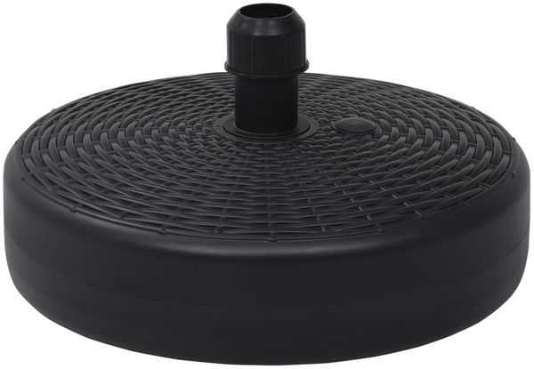 vidaXL Sonnenschirmständer Sand/Wasser 24 L Schwarz 47855