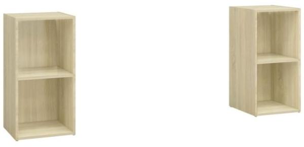 vidaXL TV-Schränke 2 Stk. Sonoma-Eiche 72 x 35 x 36,5 cm Spanplatte [3079901]