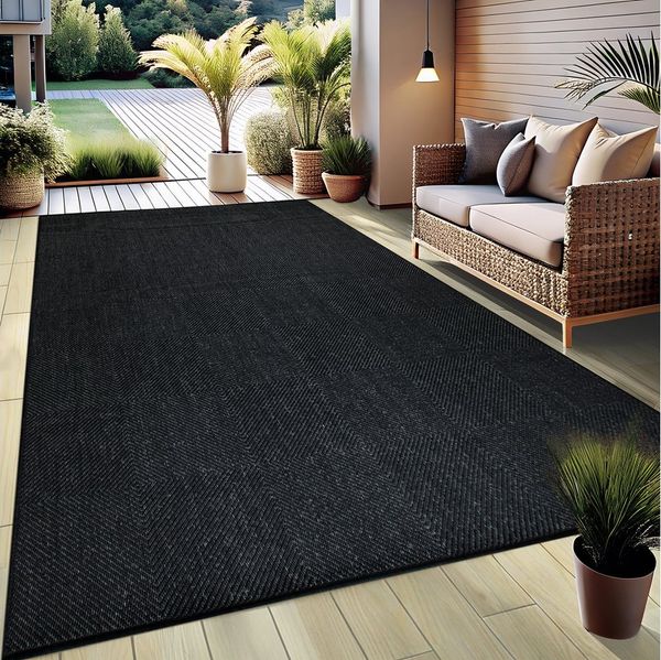 OTTO home Teppich Anna, auch als Läufer erhältlich, rechteckig, Höhe: 3 mm, In- und Outdoor geeignet, Sisal-Optik, Wetterfest & UV-beständig