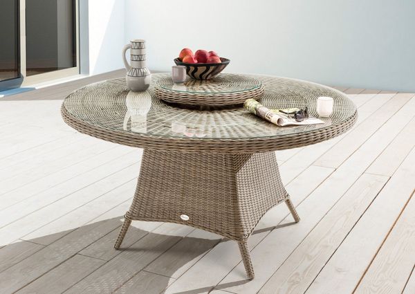 Destiny Sitzgruppe Luna, (Set, 20-tlg), bestehend aus 6x Sessel, 1x Tisch, 1x Drehteller, inkl. Auflagen