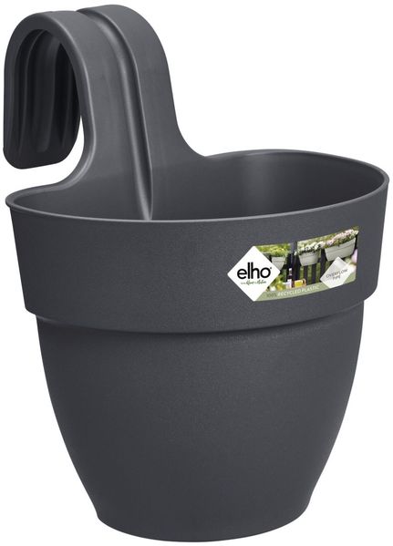 Elho Blumentopf zum Hängen Kunststoff anthrazit 20,5 x 24,1 x 26,5 cm Vibia Campana Easy Small