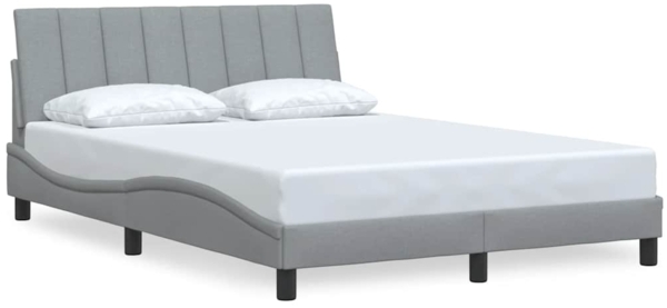 vidaXL Bettgestell ohne Matratze "Hanko" Hellgrau 120x200 cm Stoff 3310377 Bild 1
