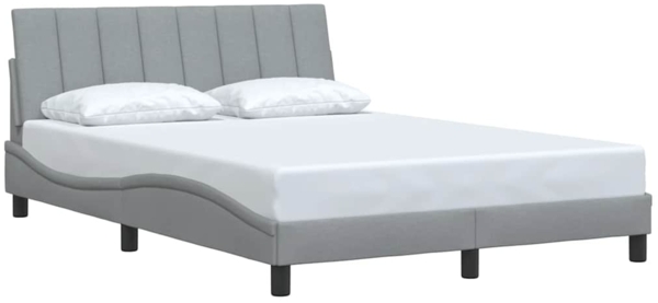 vidaXL Bettgestell ohne Matratze "Hanko" Hellgrau 120x200 cm Stoff 3310377 Bild 2